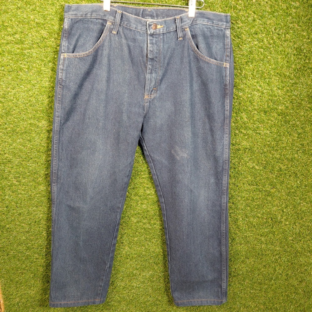 Wrangler 38x29 Mens Jeans Relaxed Fit Denim Pants Blue